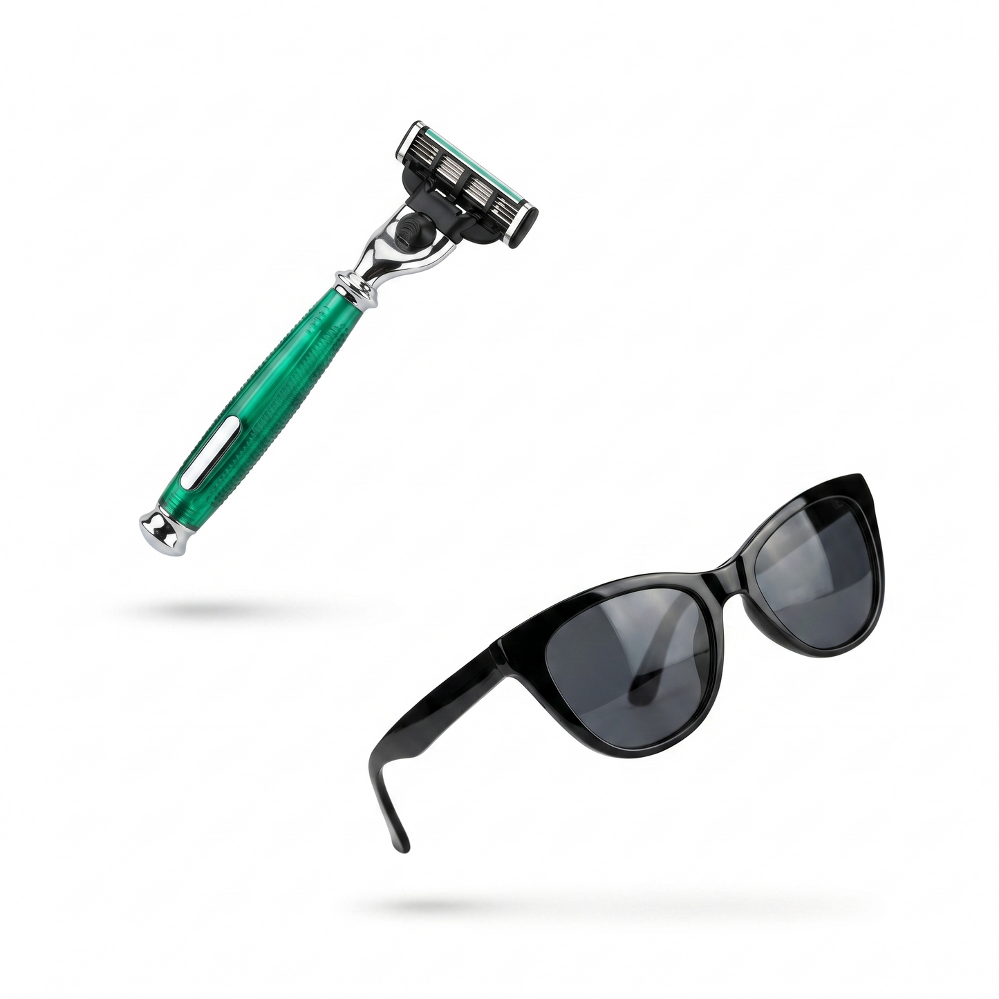 Cuchilla y gafas